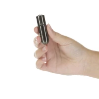 Віброкуля PowerBullet First-Class Bullet 2.5″ з Key Chain Pouch, Gun Metal, 9 режимів вібрації — Переглянути зображення 3