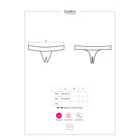 Мереживні танга з доступом Obsessive Contica crothchles thong S/M, чорні — Переглянути зображення 7