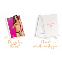 Мереживні танга з доступом Obsessive Contica crothchles thong S/M, чорні — Переглянути зображення 8