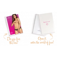 Мереживні танга з доступом Obsessive Contica crothchles thong S/M, чорні — Переглянути зображення 8