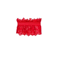 Ажурна підв’язка Obsessive Amor Cherris garter, red — Переглянути зображення 6