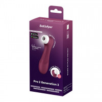 Вакуумный клиторальный стимулятор Satisfyer Pro 2 Generation 3 with Liquid Air Connect App Wine Red — Просмотреть изображение 6