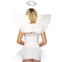 Набір аксесуарів «Ангел» Leg Avenue Angel Accessory Kit, крильця з пір’я, німб — Просмотреть изображение 2