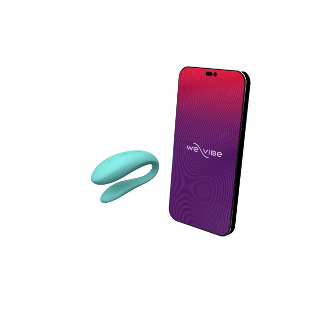 Смарт-вібратор для пар We-Vibe Sync Lite Aqua, 10 віброрежимів, можна поєднувати з проникним сексом
