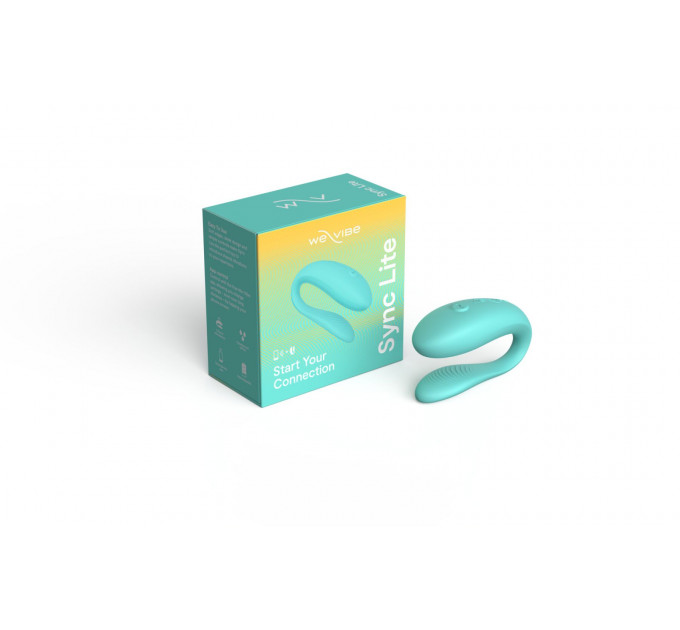 Смарт-вібратор для пар We-Vibe Sync Lite Aqua, 10 віброрежимів, можна поєднувати з проникним сексом