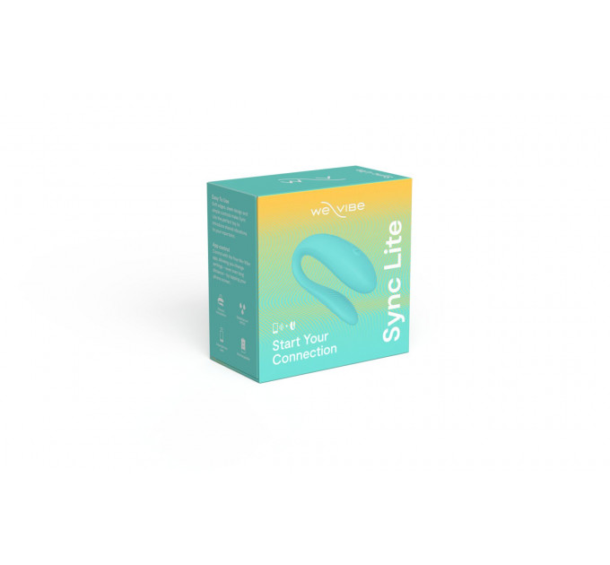 Смарт-вібратор для пар We-Vibe Sync Lite Aqua, 10 віброрежимів, можна поєднувати з проникним сексом