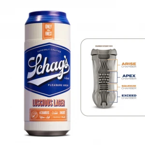 Мастурбатор – банка пива Blush Schag's Luscious Lager Masturbator Frosted, самосмазывающийся, вакуум