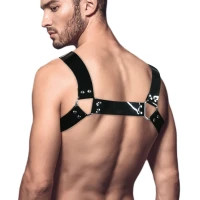 Чоловіча портупея на груди Feral Feelings - Bulldog Harness Black — Переглянути зображення 2