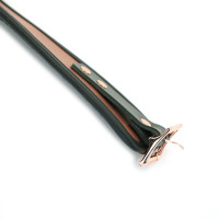 Широкий ошейник с поводком Liebe Seele Rose Gold Memory Collar with Leash, натуральная кожа