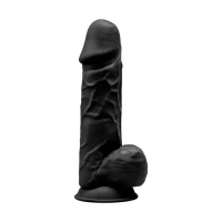 Фалоімітатор SilexD Norman Black (MODEL 4 size 8.5in), двошаровий, силікон + Silexpan, діаметр 5 см — Переглянути зображення 1