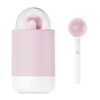 Вібратор-цукерка на паличці KISSTOY Pink Pop, зарядний кейс-нічник, 10 режимів вібрації — Переглянути зображення 1