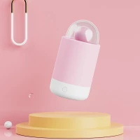 Вібратор-цукерка на паличці KISSTOY Pink Pop, зарядний кейс-нічник, 10 режимів вібрації — Переглянути зображення 7