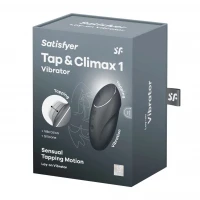 Вібростимулятор-пульсатор Satisfyer Tap &amp; Climax 1 Grey, ефект постукування пальцем, 2 мотори — Переглянути зображення 8