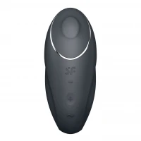 Вібростимулятор-пульсатор Satisfyer Tap &amp; Climax 1 Grey, ефект постукування пальцем, 2 мотори — Переглянути зображення 3