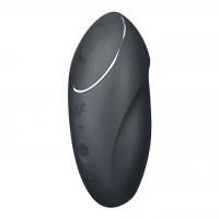 Вібростимулятор-пульсатор Satisfyer Tap &amp; Climax 1 Grey, ефект постукування пальцем, 2 мотори — Переглянути зображення 4