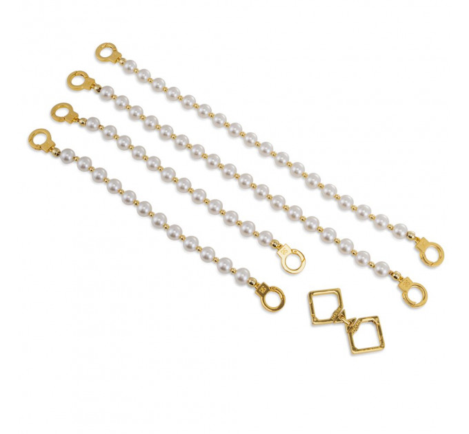 Перлинні наручники та поножі LOCKINK Pearl Handcuffs & Anklecuffs