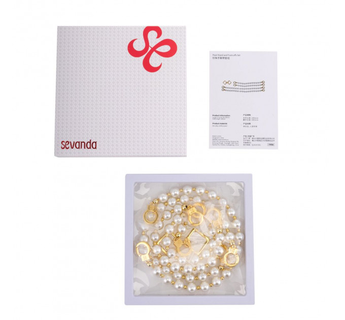 Перлинні наручники та поножі LOCKINK Pearl Handcuffs & Anklecuffs