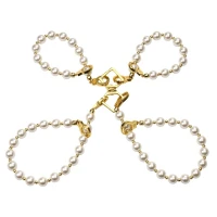 Перлинні наручники та поножі LOCKINK Pearl Handcuffs &amp; Anklecuffs — Переглянути зображення 1