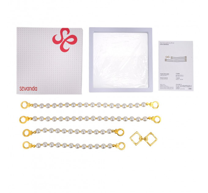 Перлинні наручники та поножі LOCKINK Pearl Handcuffs & Anklecuffs