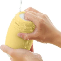 Мастурбатор TENGA PUFFY Custard Yellow, ультрам’який матеріал, багаторазовий, наскрізний — Просмотреть изображение 7