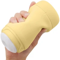 Мастурбатор TENGA PUFFY Custard Yellow, ультрам’який матеріал, багаторазовий, наскрізний — Просмотреть изображение 6