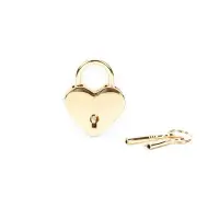 Замочок-сердечко Liebe Seele Heart Shape Padlock Gold (2 шт), універсальний — Переглянути зображення 1