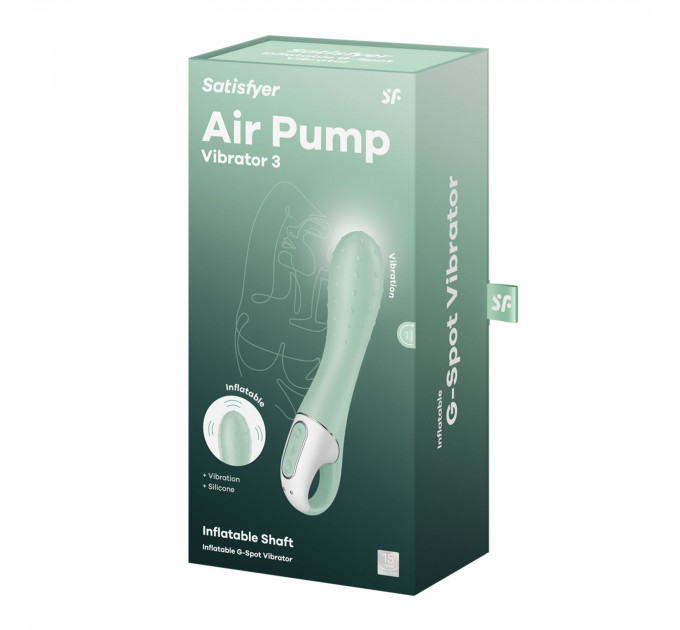 Вибратор точки G Satisfyer Air Pump Vibrator 3, надувается, 12 режимов вибрации