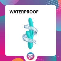Вібратор-кролик із вагінальним відростком Good Vibes Only – Lisa Thrusting Rabbit Vibrator with G-Spot Stimulator — Переглянути зображення 13