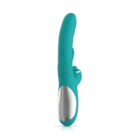 Вібратор-кролик із вагінальним відростком Good Vibes Only – Lisa Thrusting Rabbit Vibrator with G-Spot Stimulator — Переглянути зображення 4