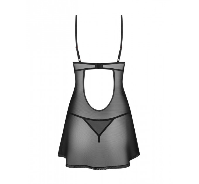Сорочка Obsessive Euridia chemise & tanga XL/2XL
