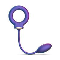 Эрекционное виброкольцо с виброяйцом Hueman - Eclipse Anal Vibrator