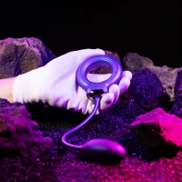 Ерекційне віброкільце з віброяйцем Hueman - Eclipse Anal Vibrator — Переглянути зображення 18