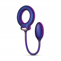 Эрекционное виброкольцо с виброяйцом Hueman - Eclipse Anal Vibrator