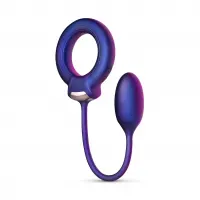 Ерекційне віброкільце з віброяйцем Hueman - Eclipse Anal Vibrator — Переглянути зображення 1