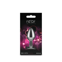 Анальная пробка NS Novelties Rear Assets - Silver - Small - Pink Gem — Просмотреть изображение 4