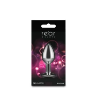 Анальна пробка NS Novelties Rear Assets - Silver - Small - Pink Gem — Переглянути зображення 4