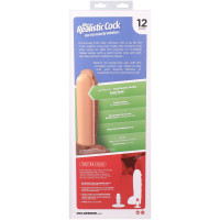 Фалоімітатор Doc Johnson The Realistic Cock ULTRASKYN - 12 Inch Hung with Balls Vanilla — Переглянути зображення 11