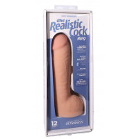 Фалоімітатор Doc Johnson The Realistic Cock ULTRASKYN - 12 Inch Hung with Balls Vanilla — Переглянути зображення 8