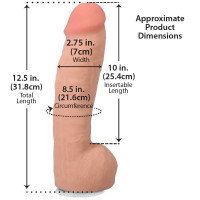 Фалоімітатор Doc Johnson The Realistic Cock ULTRASKYN - 12 Inch Hung with Balls Vanilla — Переглянути зображення 5