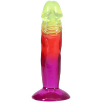 Дилдо Doc Johnson Crystal Jellies - 6.5 Inch Classic Dong - Rainbow — Просмотреть изображение 3
