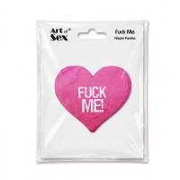 Пестис-сердечки Art of Sex - Fuck me, розовый — Просмотреть изображение 3