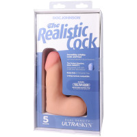Фаллоимитатор Doc Johnson The Realistic Cock ULTRASKYN - 5&quot; with Balls Vanilla (надрыв упаковки!!!) — Просмотреть изображение 10