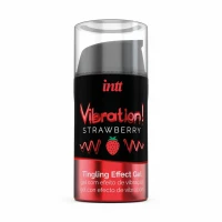 Рідкий вібратор Intt Vibration Strawberry (15 мл) (м'яте паковання!!!) — Переглянути зображення 3