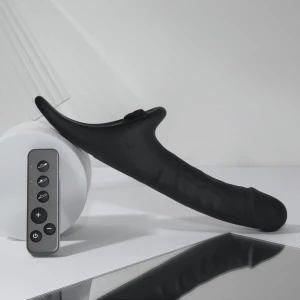 Вібронасадка для страпону з вакуумною стимуляцією Strap-On-Me Multi Orgasm Realistic Dildo M Black