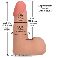 Фаллоимитатор Doc Johnson The Realistic Cock ULTRASKYN - 5&quot; with Balls Vanilla (надрыв упаковки!!!) — Просмотреть изображение 6
