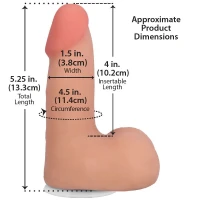 Фалоімітатор Doc Johnson The Realistic Cock ULTRASKYN - 5&quot; with Balls Vanilla (надрив паковання!!!) — Переглянути зображення 10