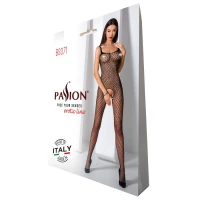 Бодістокінг Passion BS071 black, комбінезон на бретелях — Просмотреть изображение 7