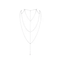 Ланцюжок для спини Bijoux Indiscrets Magnifique Back and Cleavage Chain - Silver, прикраса для тіла — Переглянути зображення 1