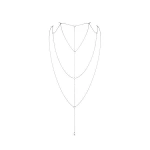 Ланцюжок для спини Bijoux Indiscrets Magnifique Back and Cleavage Chain - Silver, прикраса для тіла