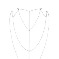 Ланцюжок для спини Bijoux Indiscrets Magnifique Back and Cleavage Chain - Silver, прикраса для тіла — Переглянути зображення 2